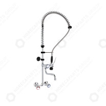Horeca Parts - Vodovodní baterie se sprchou, nástěnná, se středovou výpustí, (H) 1010 mm - Hendi 810293