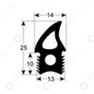 Horeca Parts - Door seal profile 2766 / length 2250mm - UNOX oven XVC505, XVC515EG (GN1390C, KGN1390C)