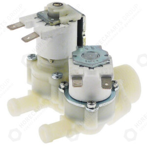 Horeca Parts - Dvojitý elektromagnetický ventil přímý 230V v. 3/4" výstup 11,5mm - myčky nádobí Dihr HT14 OPTIMA, DW114E, 229675, 229682, 235645,235652, 235676, 229675, G370742, 7109983