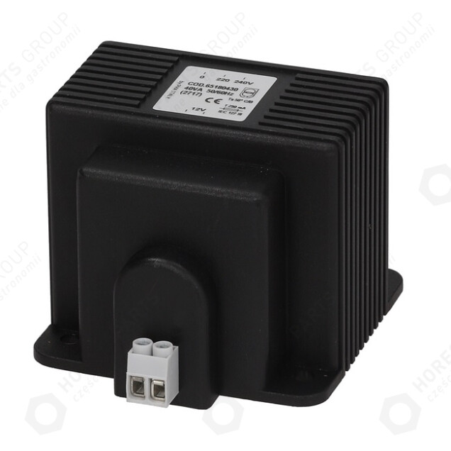 Horeca Parts - Transformator tensiune primară 230VAC tensiune secundară 12VAC 40VA curent secundar 3.2A H 63mm (G400127)