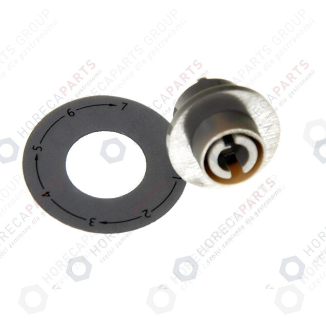 Horeca Parts - Knopf + Skalenaufkleber - Kühlmöbel Hendi 236000, 236017, 236024, 236031, 236048, 236055