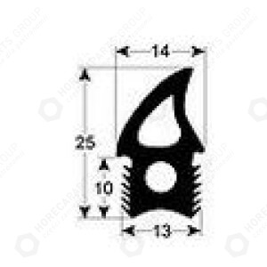 Horeca Parts - Etanșare ușă (profil 2766 / 3,15m) - Unox, Stalgast XB-XG-XV cuptoare seria 800-2000 (C008706, V900890-33, V90089033, GN1343B, GN1343C, 5133620)