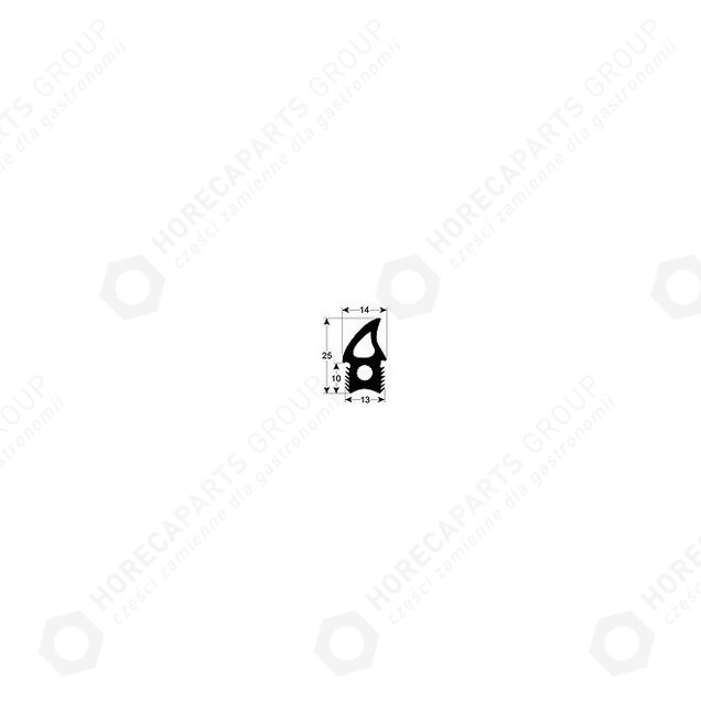Horeca Parts - Uszczelka drzwi (profil 2766 / 3,15m) - piece Unox, Stalgast XB-XG-XV serii 800-2000 (C008706, V900890-33, V90089033, GN1343B, GN1343C, 5133620)