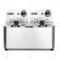 Horeca Parts - Frytownica 2×4 l, HENDI, Kitchen Line, 8L, 230V/6000W, 470x380x(H)330mm