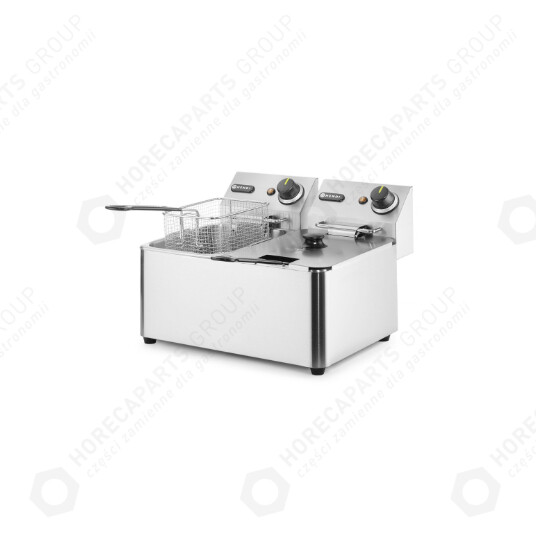Horeca Parts - Frytownica 2×4 l, HENDI, Kitchen Line, 8L, 230V/6000W, 470x380x(H)330mm