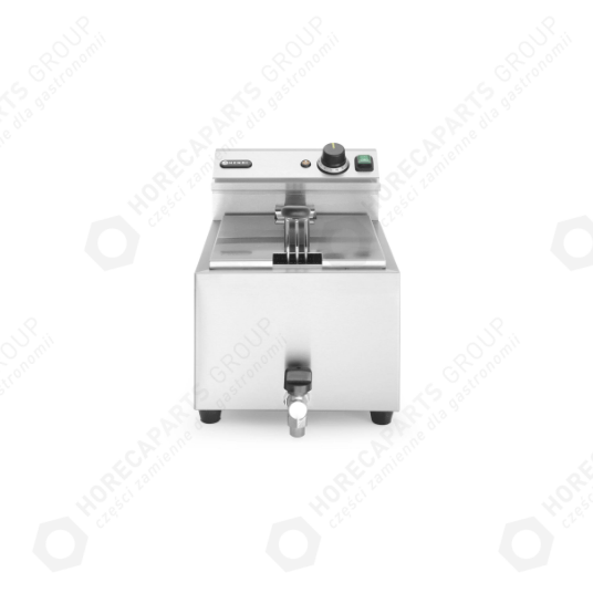 Horeca Parts - Frytownica manualna z kranem spustowym, 8 l, HENDI, Profi Line, 8L, szary, 230V/3500W, 305x515x(H)350mm