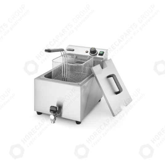 Horeca Parts - Frytownica manualna z kranem spustowym, 8 l, HENDI, Profi Line, 8L, szary, 230V/3500W, 305x515x(H)350mm
