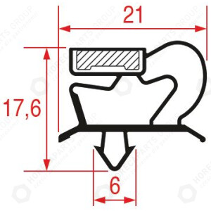 Horeca Parts - Magnetické těsnění - Chladicí stůl MBM BR2C77