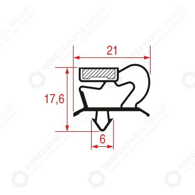 Horeca Parts - Magnetische Dichtung - Kühltisch MBM BR2C77