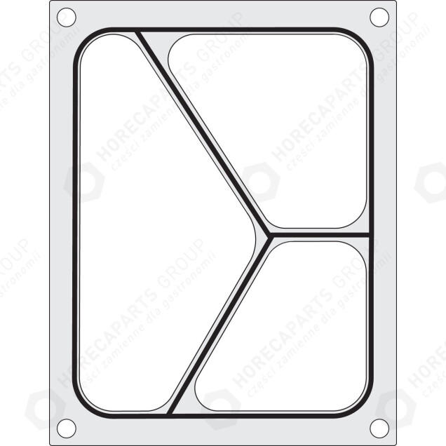 Horeca Parts - Sealing matrix - Duni DF10, for triple tray 227x178