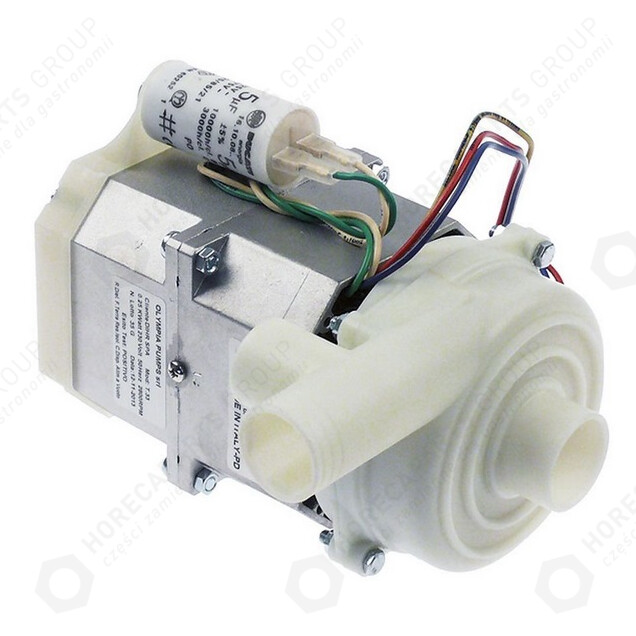 Horeca Parts - Pompa myjąca / 0,25kW / 230V / 50Hz / średnica wlotu 33mm / średnica wylotu 30/28mm - Dihr, Epms, Kromo, Metos, Olis, Olympia, Rhima, Wega-Cma (3122263, 500520, OP18242, 50400068, 3DD18242B, WY3DD18242B)