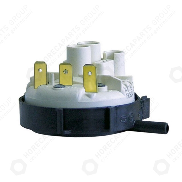 Horeca Parts - Hydrostat 76/38mbar podłączenie 6mm śr. 58mm, przyłącze poziome zmywanie