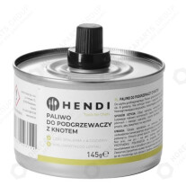 Horeca Parts - Paliwo do podgrzewaczy z knotem Hendi - Zestaw 24 szt ( Puszka 145 g, czas spalania ok. 4 godzin)
