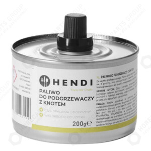 Horeca Parts - Paliwo do podgrzewaczy z knotem Hendi - Zestaw 24 szt ( Puszka 200 g, czas spalania ok. 6 godzin)