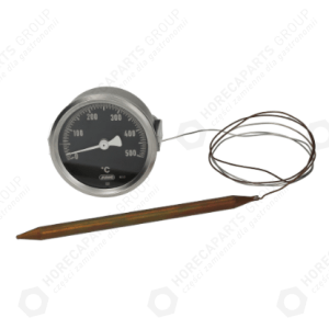 Horeca Parts - Accesoriu termometru diametru 60mm de la 0 la 500°C diametru senzor 8mm lungime senzor 155mm - Moretti Forni cuptor pizza, Oem (541879,00521506, ED07500)