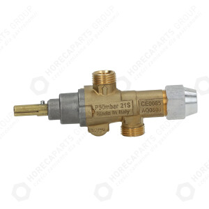 Horeca Parts - Zawór gazowy PEL typ 21S (Ø dyszy małego spalania 35mm wlot gazu M16x1,5 (rura o średnicy 10mm)  - Kuchnie gazowe Ascaso, Ascaso Factory, Baron, Bertos, Bonnet, Casta, Cookmax, Dexion, Electrolux, GIGA, Ilsa, Lotus, Mastro, MBM-Italien, Modular, Morice, Nayati, Offcar, Olis, Roller-Grill, Rosinox, Silko, Solymac, Star-10, Thirode, Whirlpool, Zanussi Professional