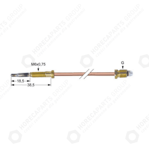 Horeca Parts - Termopara M9x1 L 500mm M6x0,75 aluminiowy czubek - Kuchnie gazowe