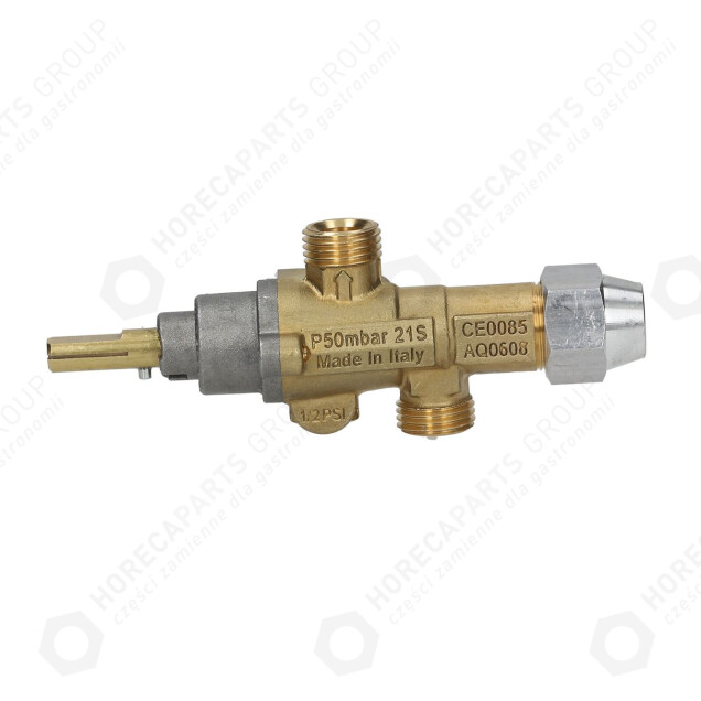 Horeca Parts - Gas valve PEL type 21S in. M16x1.5 outlet M16x1.5 thermocouple connection M9x1 pilot connection M10x1 - Modular gas cookers ( 40020030, 671.001.00, GS3875, 7988B-27, 3348202)