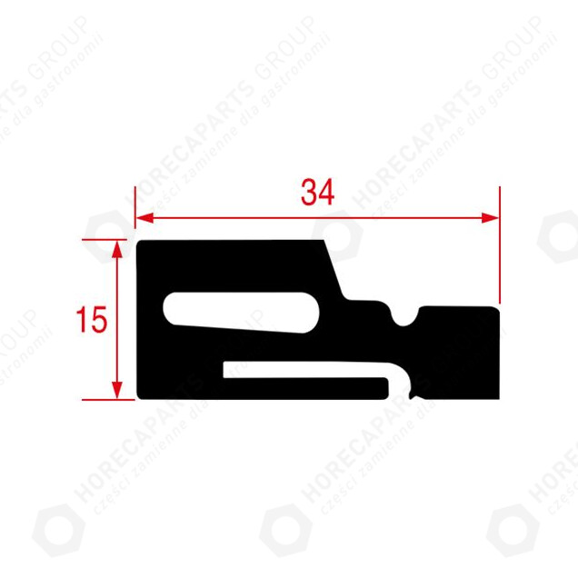 Horeca Parts - Těsnění vozíku - trouba Hendi/Lainox Naboo ( SAGB201, NAEB201, NAEV201 )