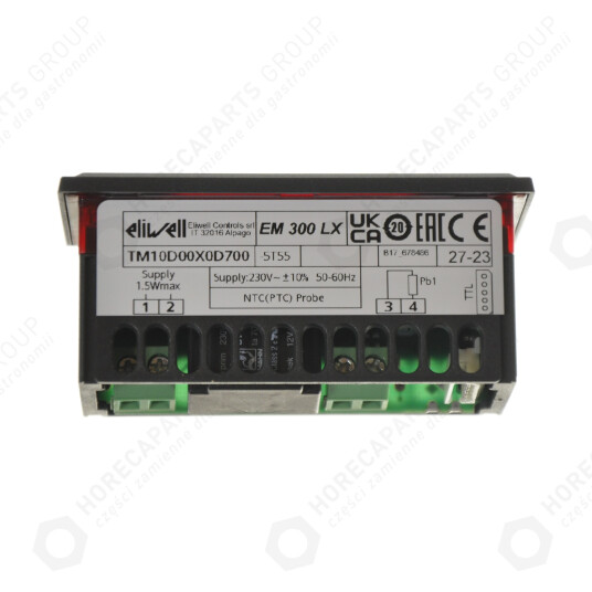 Horeca Parts - Termometr cyfrowy ELIWELL typ EM300LX 9T1M2AY0701, TM10D00X0D700 (G378701, T1M2AY0701,  E28C71295015, EM600plus)