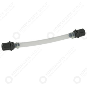 Horeca Parts - Geschirrspüler / Klarspülerspenderschlauch aus Silikon, Schlauchende für Rohr ø 4x6 mm mit Ringmutter - Geschirrspüler