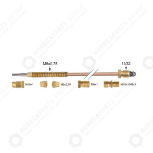 Horeca Parts - Termocuplu / 6 elemente / M9x1 / M6x0.75 / lungime 900mm - Electrolux, Sit, Zanussi (0S0055, GAS648, 0KB964, 0KC254, 0S0055, G1724002, COK501UN, 3440077)