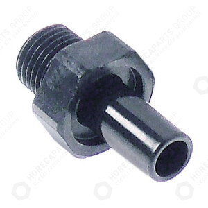 Horeca Parts - Gwint złącza węża 1/4" prosty plastikowy przepust ø 10 mm - Baron, Lainox, Olis