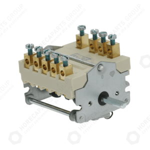 Horeca Parts - Cam switch 7 position sequence 0-1-2-3-4-5-6 32A 1NO 2CO 6x4.6mm mounting length 23mm