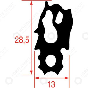 Horeca Parts - Těsnění dveří profil 2733 délka 500 mm šířka 470 mm velikost klínu - konvektomat Rational, Epms, Fagor, Frima, Gorenje, Universal Part