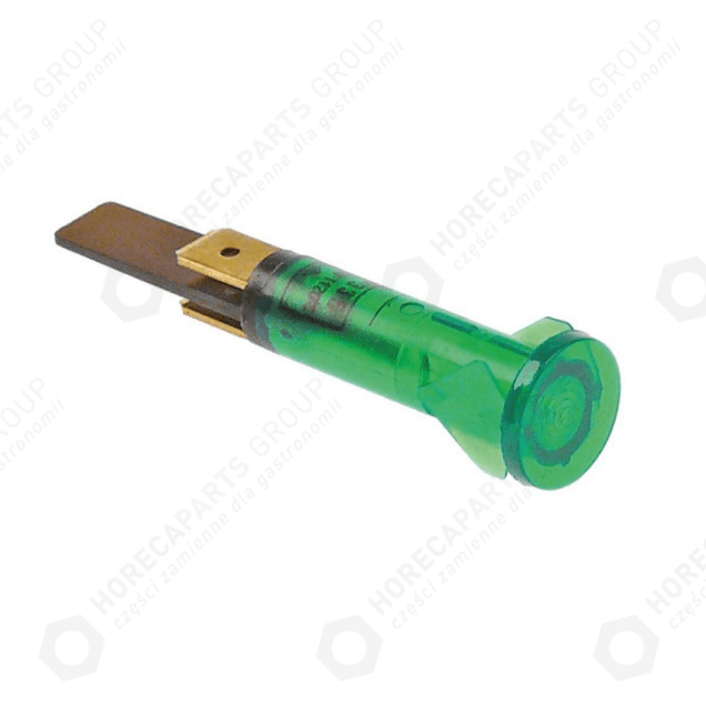 Horeca Parts - Lampka kontrolna śr. 10mm 230V zielona - Piec Bertos ( 3221039 )