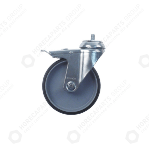 Horeca Parts - Kółko obrotowe z hamulcem śr. 125mm, mocowanie M10, obciążenie 90kg - Blanco