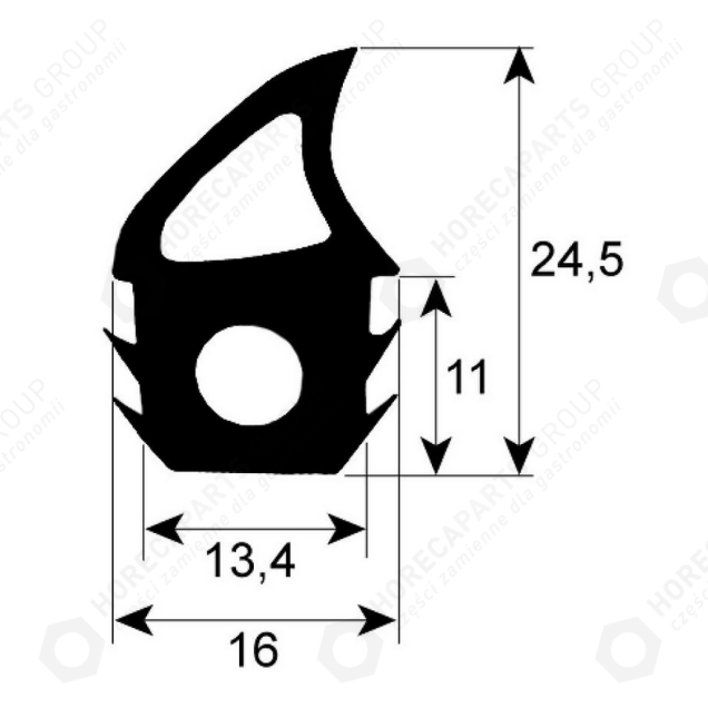 Horeca Parts - Garnitura ușii 16mm x 24.5mm - cuptoare Bakeoff ( 331800011, 5053760 )