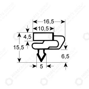 Horeca Parts - Chladicí těsnění 9156 šířka 595 mm délka 1340 mm velikost podle klínu balení 1 ks. - Makro proffesional HSC350, HSC350G, EQUIP-, GSC1336, GSC2336