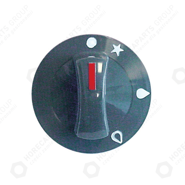 Horeca Parts - Gas valve knob with igniter diameter 71mm fixing 10x8mm grey - Fagor (3241234)