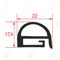 Horeca Parts - Uszczelka drzwi profil 2270 dł. 705mm szer. 650mm wymiar zewnętrzny - Piece Fagor ( G629600 )