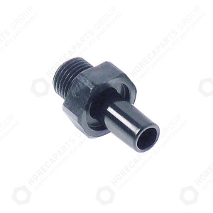 Horeca Parts - Złącze proste węża gwint 1/4" dł. gwintu 11mm dł. całkowita 37mm WS20 plastik - Piec konwekcyjny Lainox (3349572)