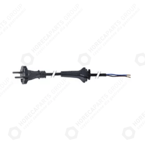 Horeca Parts - Netzkabel CEE7/17 2-polig 1,5 mm2 mit Schrauben schwarz L 3750 mm Stecker Typ C - Robot Coupe