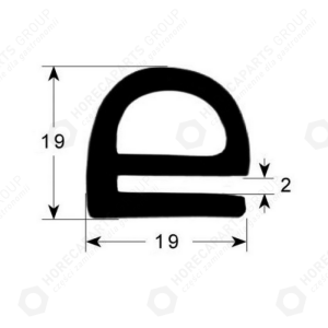 Horeca Parts - Uszczelka drzwi profil 2210 (Na metry) - Piece Rational, Küppersbusch (3286005)