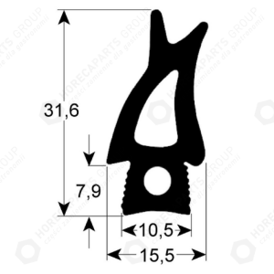 Horeca Parts - Profil de etanșare a ușii 2732 lățime 680mm înălțime 1495mm dimensiune pană - Cuptor Rational (RIO515, RIO520, RT51051024P, 901439, 3786016, OSE05)