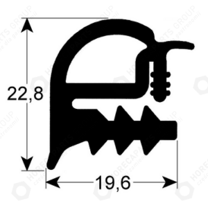 Horeca Parts - Uszczelka drzwi profil 2250 dł. 790mm szer. 470mm wymiar zewnętrzny - Piec Rational CCC101, CCD101, CCM101 (5105.1004)