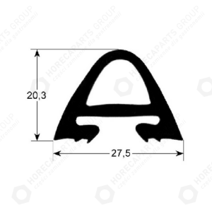 Horeca Parts - Uszczelka drzwi profil 2530 dł. 815mm szer. 710mm - Piec konwekcyjny Rational CCC102, CCD102, CCM102 (51101047, 900087, 76-51101047, 5060671, 5110.1047)