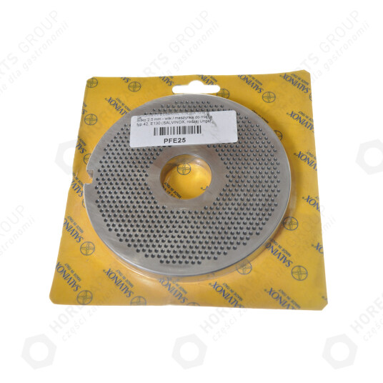Horeca Parts - Strainer 2.5 mm - Meat grinder type 42, E130 (SALVINOX, type Unger, dimensions 130X32.3mm)