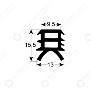 Horeca Parts - Door seal 565mm long 455mm wide 3 - Fagor dishwasher (629901)