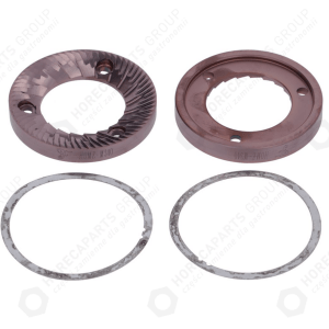 Horeca Parts - Pereche de freze cu bază plată RED M340, dreapta, diametru 64/37 mm, înălțime 8,5 mm, 3 găuri - Fiorenzato-M.C