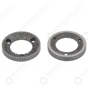 Horeca Parts - Pereche de freze de măcinat, diametru exterior 54 mm, diametru interior 31 mm, grosime 7,7 mm, 3 orificii, rotație în sensul acelor de ceasornic, greutate 0,050 kg - Eureka