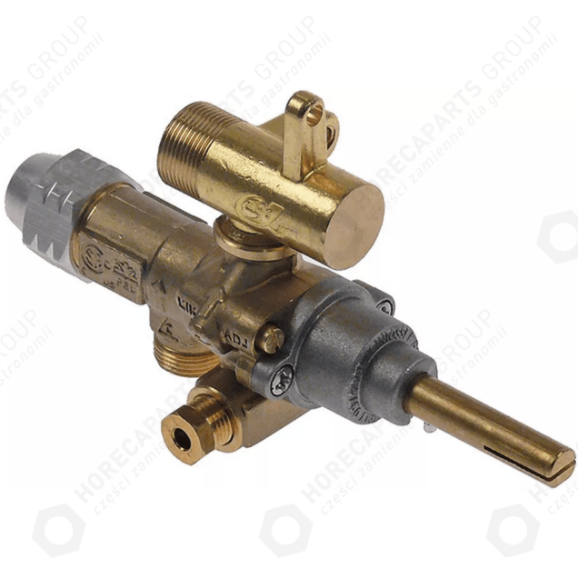 Horeca Parts - Zawór gazowy z wyjściem rurowym wlot gazu M15x1 rura ø 10mm dł. osi/wału 34/15mm - Kuchnia Zanussi (3348332)