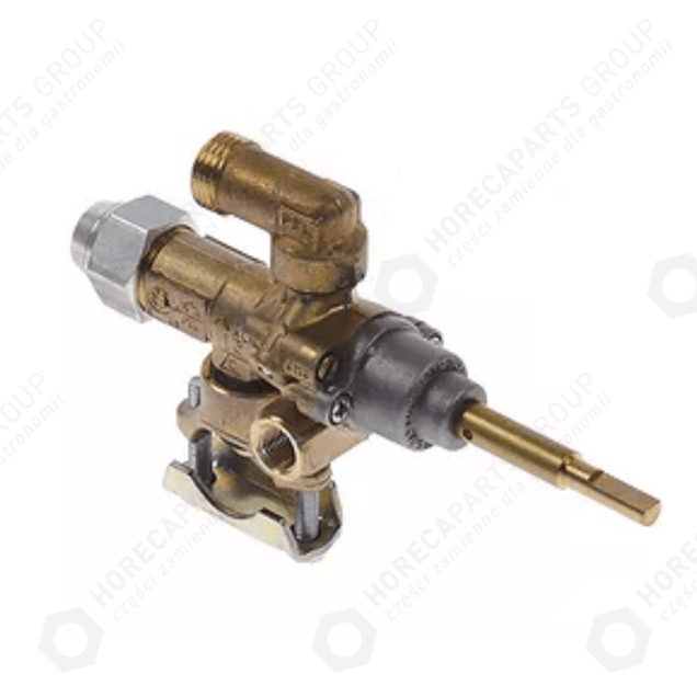 Horeca Parts - Robinet de gaz intrare gaz țeavă flanșă ø 21mm ieșire gaz M16x1.5 țeavă ø 10/8mm - Zanussi Kitchen