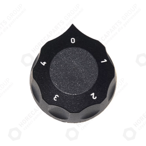 Horeca Parts - 5poliger Drehschalter, Durchmesser 60 mm, Befestigung 6x4,6 mm, schwarz