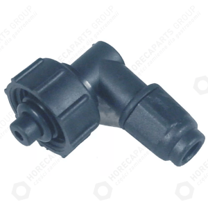 Horeca Parts - Conector rotativ pentru furtun 4×6 mm, filet M10×1, plastic, greutate 0,008 kg - Aqua