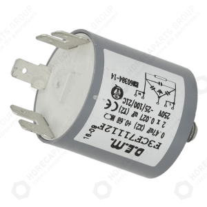 Horeca Parts - Filtr przeciwzakłóceniowy typ 10S7E-G1474253105-Q 115V 250V 50Hz 60Hz dł. 40mm śr. 40mm M8 plastik - Zmywarka uniwersalna Adler (3160099)